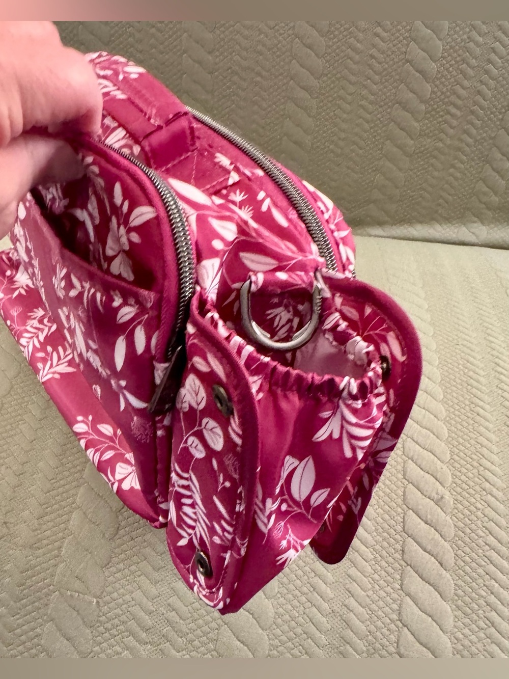 Lug Rider Crossbody w/Top Handle Bag Flourish Berry EUC - Picture 14 of 16